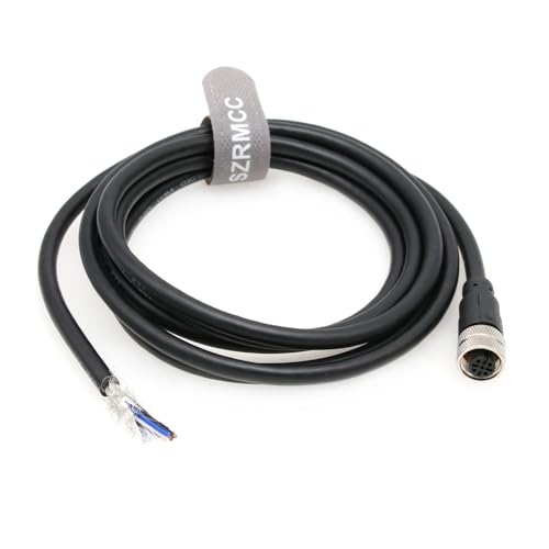 SZRMCC M12 A Code 5-polige Buchse auf Öffnen Sensorkabel IO-Link Geschirmtes Elektrisches Kabel für EtherCAT Profinet Master-Modul, Industrielle Automatisierung (5m)