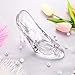 SHOWLOUE Cinderella Shoe Decor, Crystal High Heels Shoes Ornaments Glass Slipper Decoration Gift for Wedding Birthday Halloween Christmas Party, 5.12