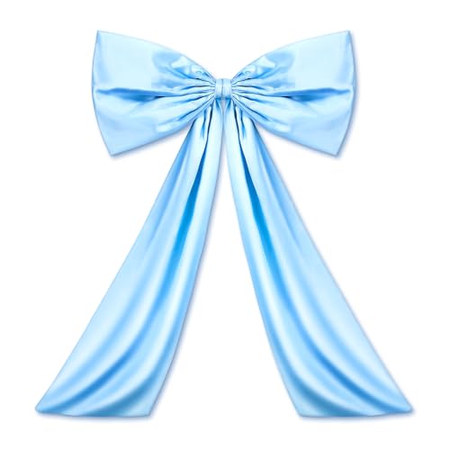 Bow Decor Large Bow for Room, Coquette Giant Ribbon Tie for Birthday Party Backdrop Wall Decor(Sky Blue,24 x 36 Inches)