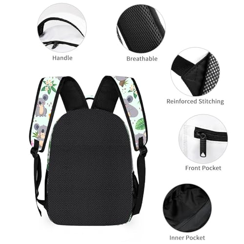 Psecoll Conjunto de 3 mochilas fofas, bolsa multifuncional para laptop de 43 cm, mochila de ombro du