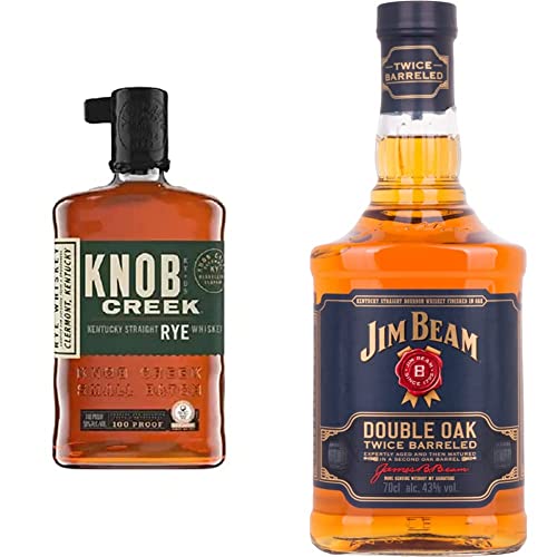 Knob Creek - Whisky Rye, 70 Cl Jim Beam Double Oak Twice Barreled Bourbon Whisky, 43 - 700 Ml
