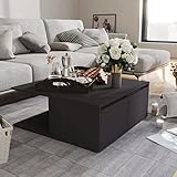 couchtisch 80x80 holz dunkel Dieser Beistelltisch verfügt außerdem über Staufächer und Schubladen.