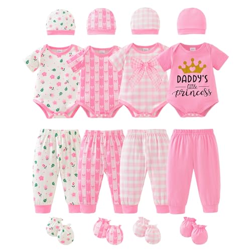 Image of Baby Layette Sets Unisex Newborn Baby Boys Girls Essentials Gift Set 16-Piece Infant Baby Outfit Clothes