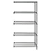 Quantum AD86-1836P-5 Wire Shelving Add-On Kit, 36