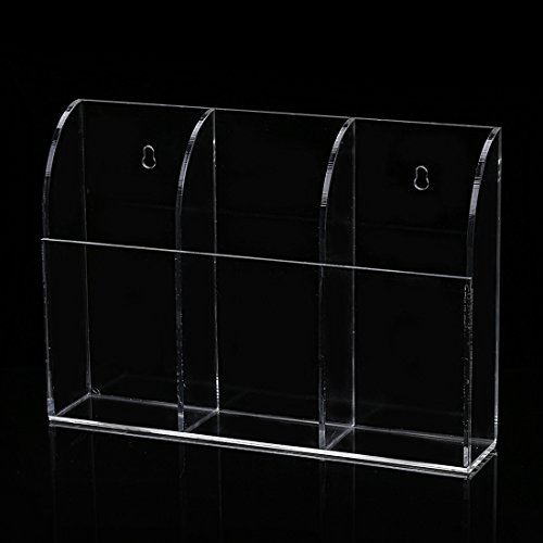 Ivosmart Wall Mount Acrylic Tv Remote Control Mobile Phone Storage Holder Media Organizer Caddy #TOP4