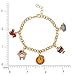 Friends TV Show Fashion Charm Bracelet, 5 Charms, 7