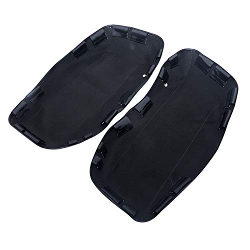 Par de cubiertas para tapa de alforja de motocicleta para Harley Touring Road King Electra Road Street Glide 1993-2013, Negro miniatura 5