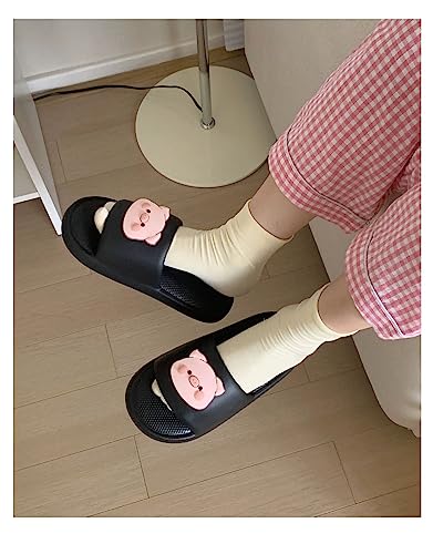 CEINOM Cute Cartoon Pig Slippers for Women Pillow Cloud Slides indoor Outdoor Anti-Slip Shower Shoes Home Slippers3