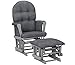 Angel Line Windsor Glider and Ottoman Cushion, Grey/Dark Grey