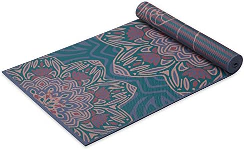 Gaiam Yoga Mat - Premium 6mm Print Reversible Extra Thick Non Sli...