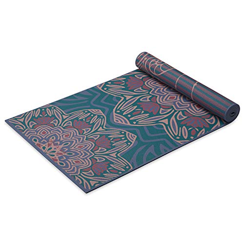 Gaiam Yoga Mat – Premium 6mm Print Reversible Extra Thick Non Slip Exercise & Fitness Mat for All Types of Yoga, Pilates & Floor Workouts (68″ x 24″ x 6mm Thick)