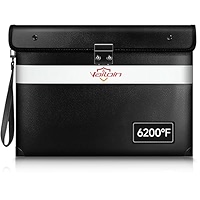 JUNDUN Fireproof Money Bag, 10.6"x6.7" Waterproof And Fireproof Cash - View #2