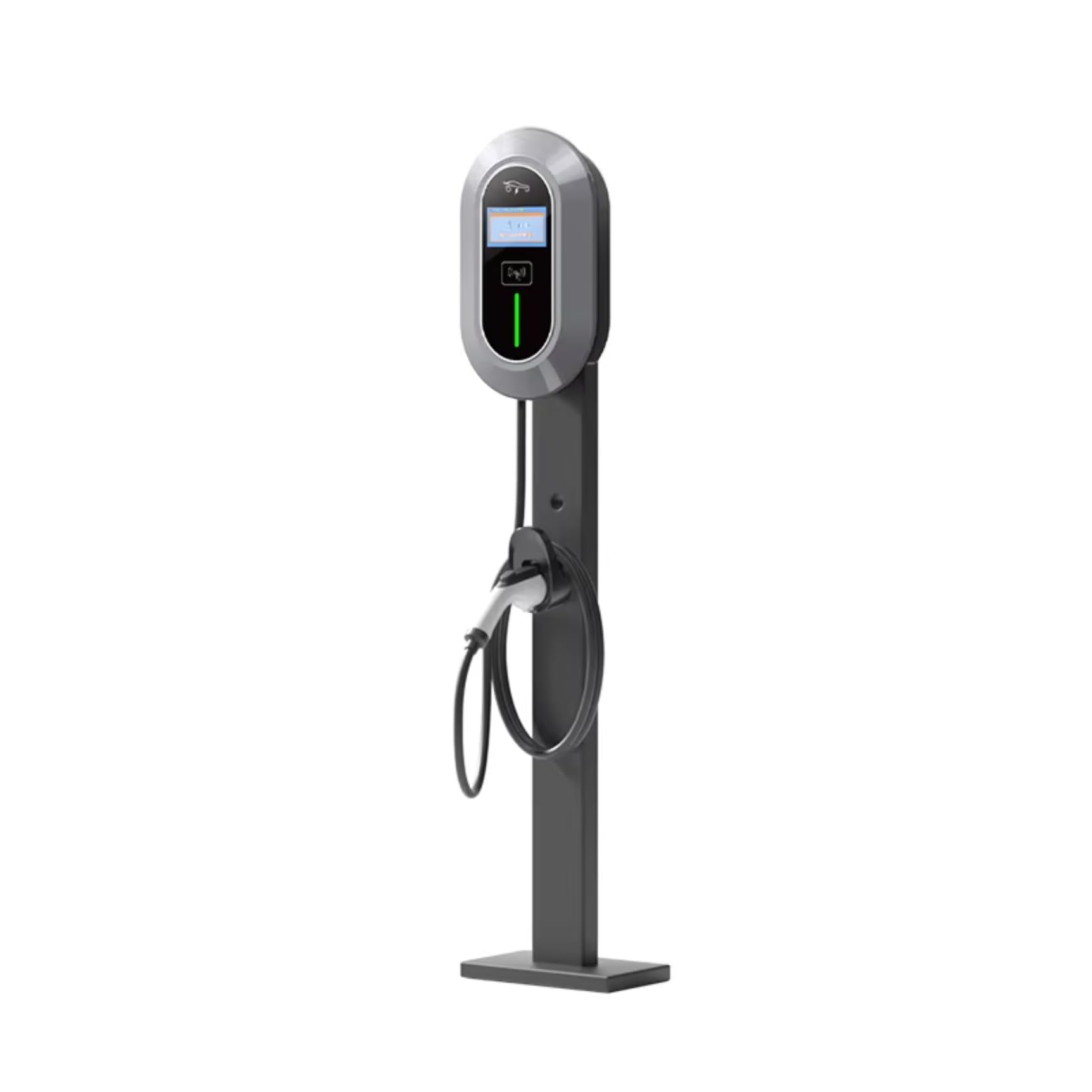 EV-Ladeinfrastruktur nicht vernetzter Offline-Spender für öffentliche Verkehrsmittel | Kommerzielle Bodenmontage-Standladestapel mit RFID-Zugangskontrolle. Level 3 DC Netzteil für Fleet Depot