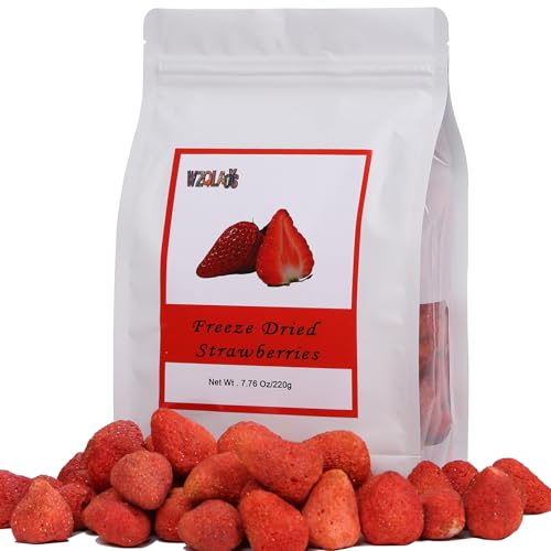 Freeze Dried Whole Strawberries 7.76OZ,Dehydrated Frozen Fruit Snacks Adults Kids Camping Food, No Added Sugar