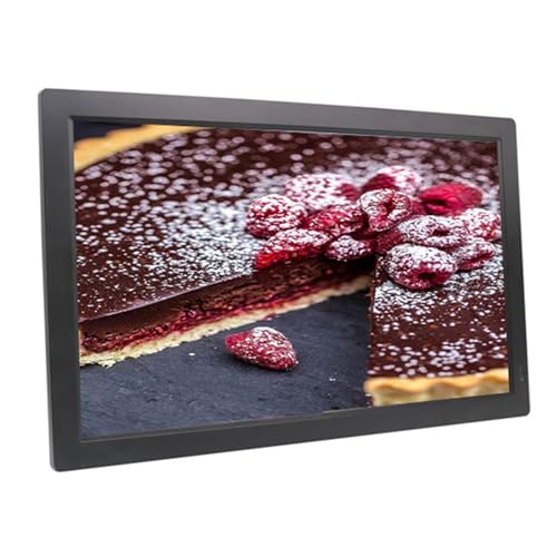 PUFAHAU Cornice Digitale con Pulsanti Touch da 17 Pollici, Album Fotografico elettronico HDMI ad Alta Definizione 1080P(Nero)
