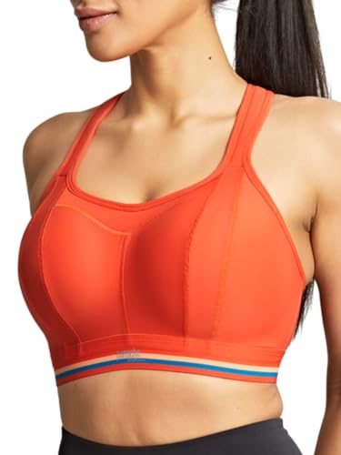 Panache 7341 Sports Non-Wired Sports Racer Bra - 7341 Sunrise Orange