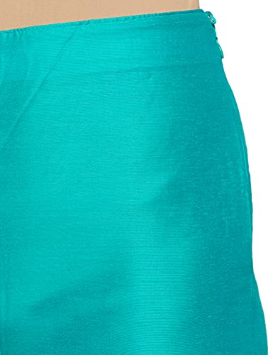 Image of Rangriti Aqua Green Art Silk Palazzo Pants for Women