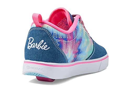 Image of Heelys Girl's Pro 20 Barbie (Little Kid /Big Kid /Adult) Denim /Pink 4 Big Kid (Women's 5) M