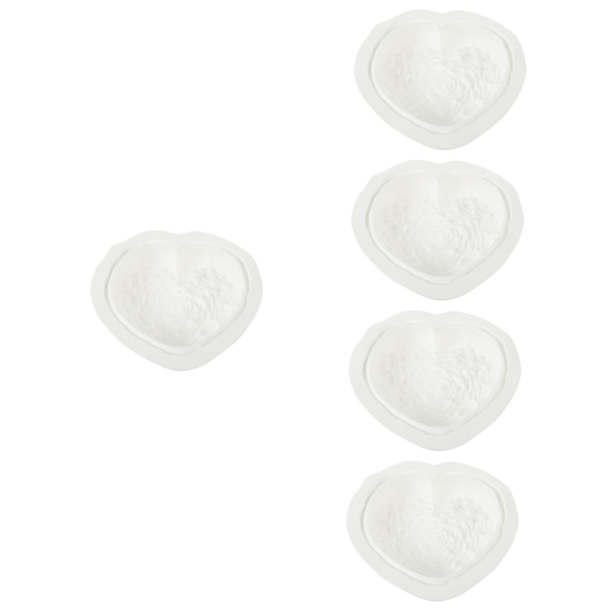 Alipis 5 Pièces Moule à gâteau coeur moule à gelée plateau de gâteau de coeur moule gateau coeur patisserie accessoire moule à gâteau pour la cuisson moules coeur pour la cuisson blanche