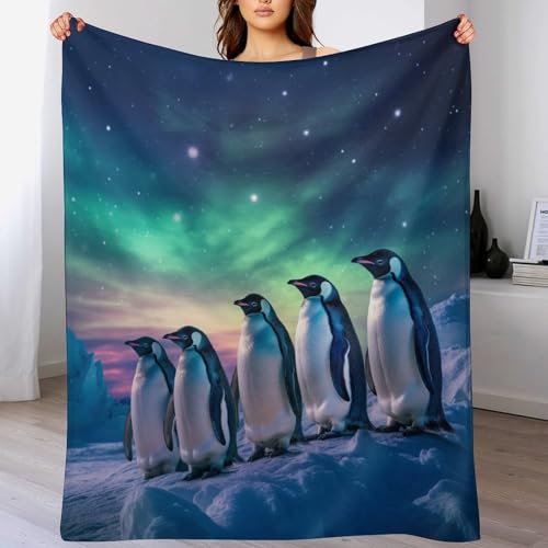 Plaid couverture pingouin chaud pour soirées d'hiver cocooning - 2