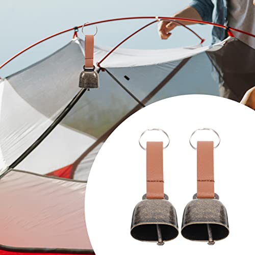 Inoomp Loud Bear Bell Hiking Gear Metal Bear Bells Camping Bear Bell Emergency Bell Pendant For Survival Hiking Biking Fishing Climbing Outdoor 2Pcs #TOP7