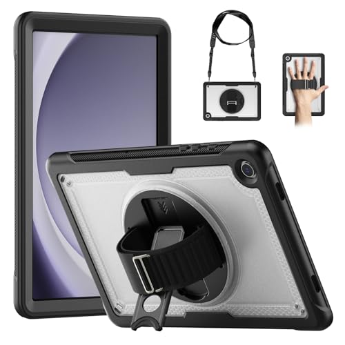 Funda para Samsung Galaxy Tab A9+ con soporte giratorio y asa de transporte