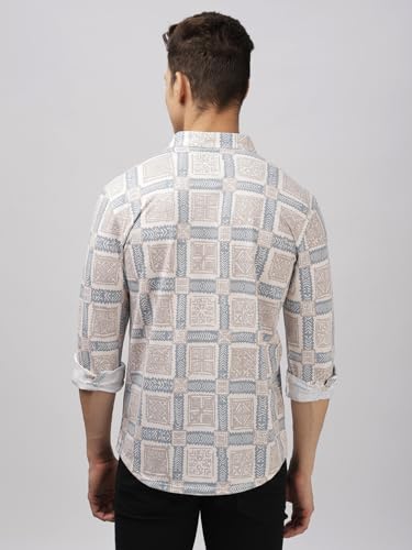 Image of BULLMER Trendy Regular Fit Striped Causal Full Sleeve Shirt for Men.