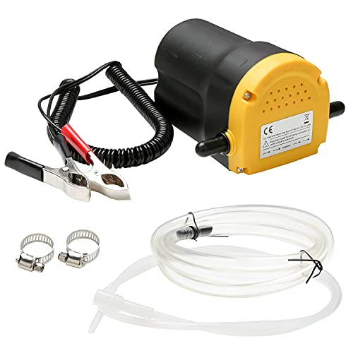 Herrselsam Bomba de aspiración de aceite, 60 W, bomba de combustible, 12 V, bomba de aceite, 4 L/min, para aceite y diésel para coche y motocicleta, suministro de combustible y tratamiento Cover