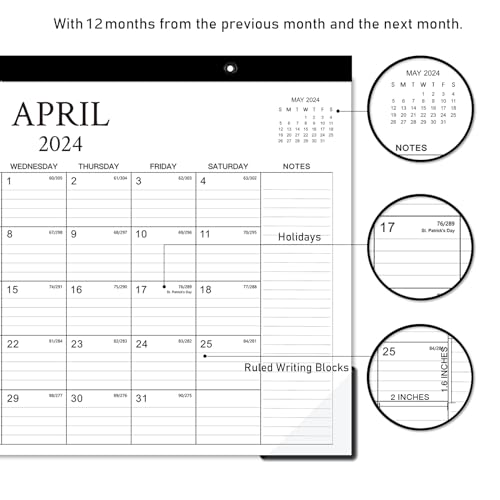 2024 Desk Calendar 12 Months Large Desk Calendar From