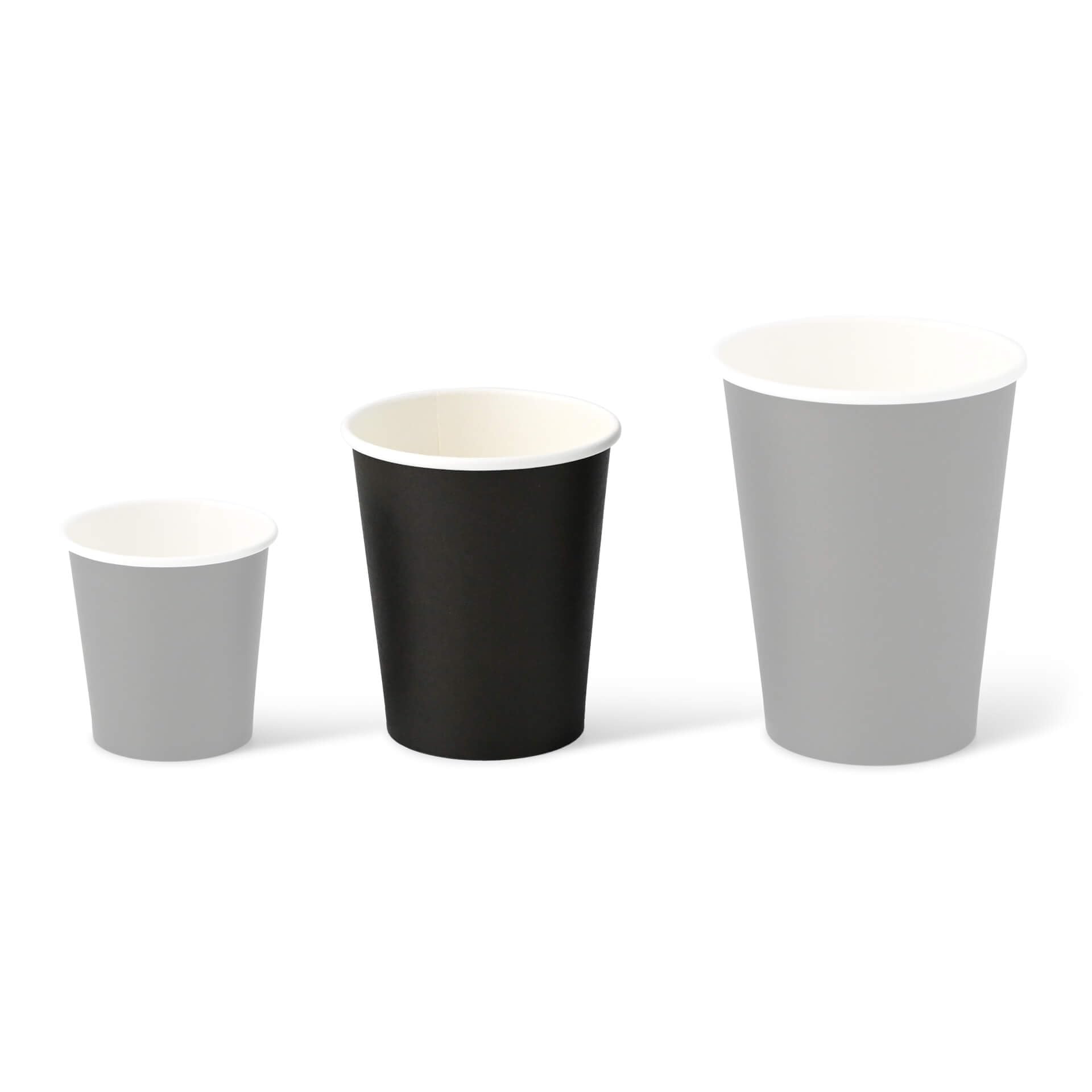 BIOZOYG 1000x vasos desechables 200 ml / 8 oz, Ø 80 mm negro - vasos cafe sin plástico y con materiales sostenibles - vasos cafe desechables