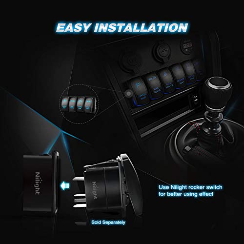 Image of Nilight 90011D Rocker Switch Holder Panel, Switch Holder housing Kit ABS Plastic Black Automotive Mount Toggle Switch housing (Pack of 4) (2 Years Warranty), 4PCS Switch Panel