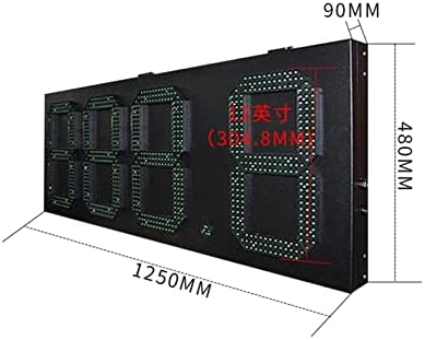 Portable Gym Timer - 12" High Brightness LED Display, Remote Control, Rainproof Iron Box, Outdoor Digital Signage for Gas Stations, 888.8 Format, Enhanced Visibility (24" Version)