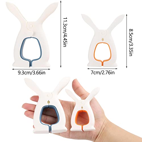 12 Pack Beach Towel Clips, Heavy Duty Clothes Pins, Plastic Strong Clip For Beach Chairs, Towels, Sheets Clothespins Windproof Clamps Easy Store (4.4 Inch Large Clips) #TOP1