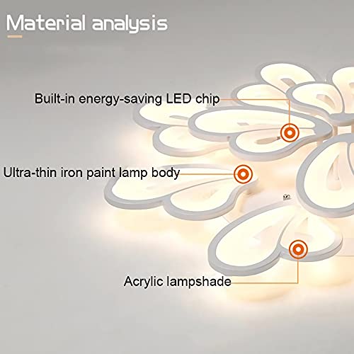 Plafonnier LED moderne à intensité variable avec télécommande 15 têtes métal - 7
