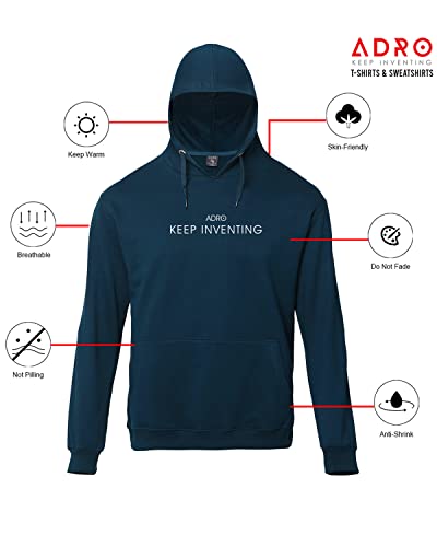 Image of ADRO Men Cotton Hooded Sweatshirt