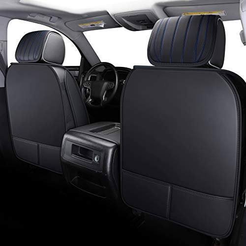 Image of Aierxuan Front Chevy Silverado GMC Sierra 1500 Seat Covers (Black-Blue)