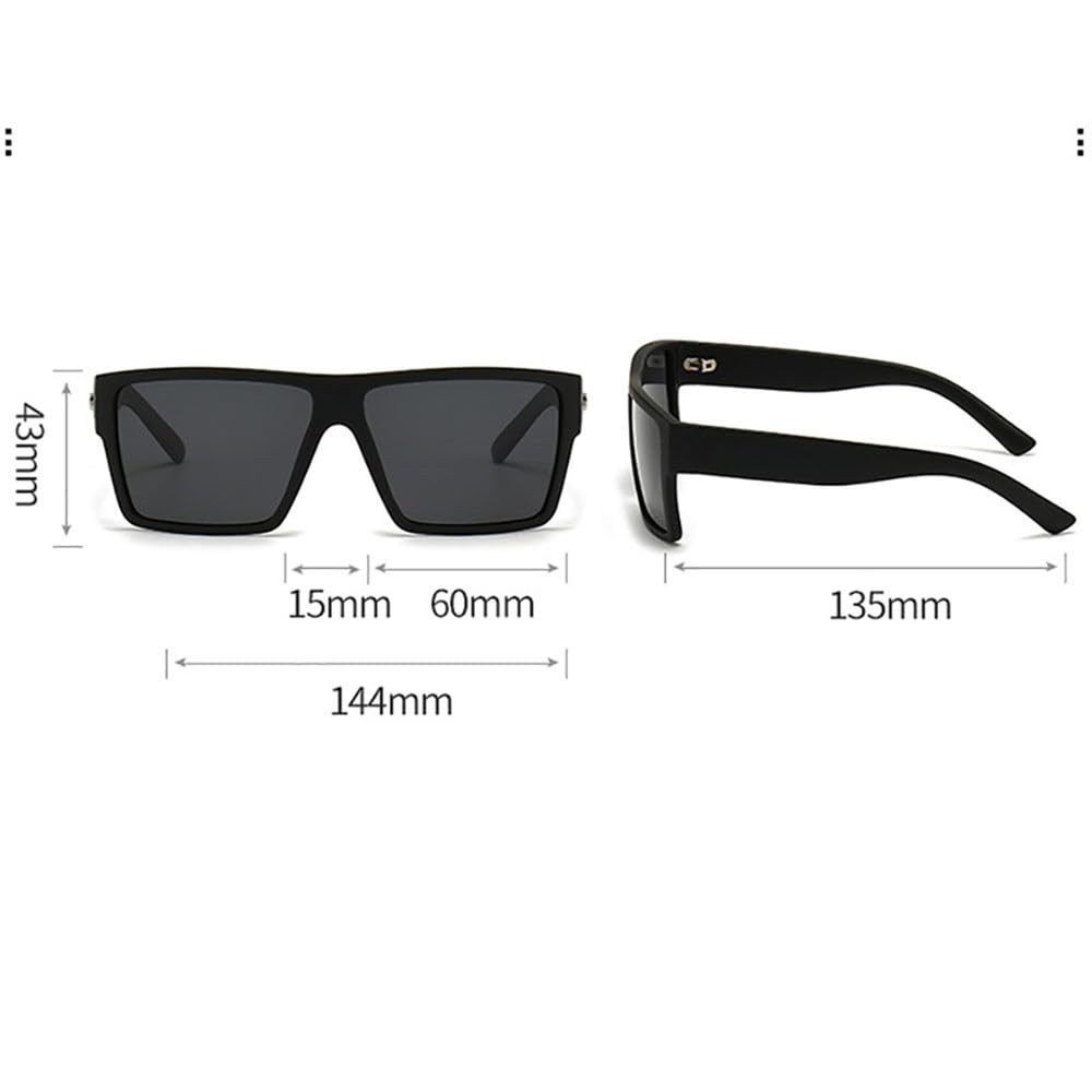Gafas de sol polarizadas grandes cuadradas para hombre y mujer, antirreflejos, para conducir y pescar.