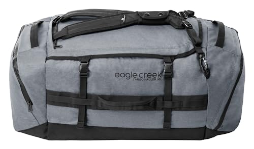 Eagle Creek Cargo Hauler Duffel Bag - Carry-On Duffel Bag for Travel - Easy Access Compartments - Lockable Zipper Opening - Water Resistant - Charcoal - 90L3