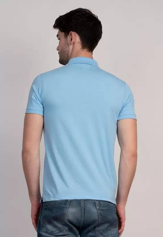 Image of COLDPLAY Men's Cotton Blend Solid Polo T-Shirt | Men's Half Sleeve Polo T-Shirt