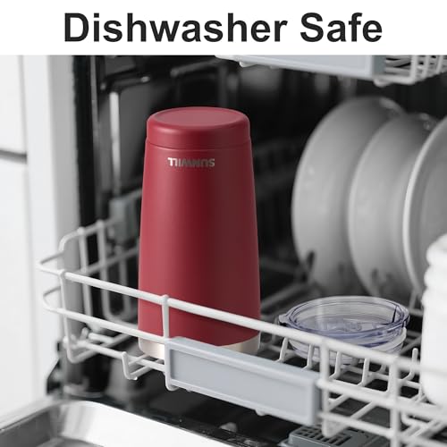 Image of SUNWILL Travel Coffee Tumbler 20 oz, Insulated Mug with Lid, Stainless Steel Cup for Hot and Cold Drinks, Powder Coated Wine Red