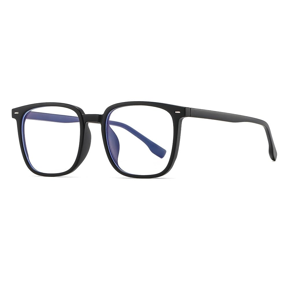 Lunettes de Lecture surdimensionnées bloquant la lumière Bleue, Anti-Fatigue oculaire, Monture TR, Miroir Plat(C4,1.50)