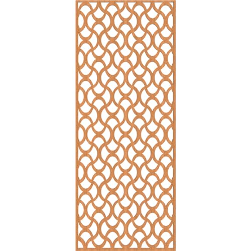 Image of Resort Decorative Pierced Fretwork Wood Wall Panels, 19 3 /8 inchW x 49 3 /8 inchH x 1 /4 inchT, Cherry
