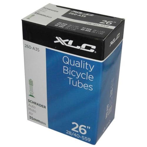 XLC Unisex - Adult Bicycle Inner Tube 26 x 1.0/1.5 25/40-559 AV 33 mm VT-A26, Black, One Size