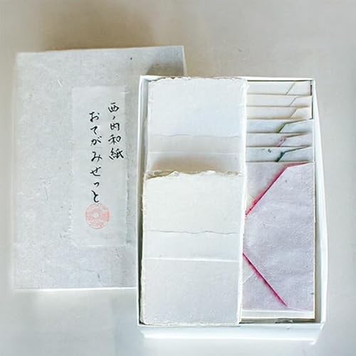 五介和紙 西の内紙 おてがみせっと 和紙 レターセット 便箋3種類 封筒2種類 はがき2種類 手紙