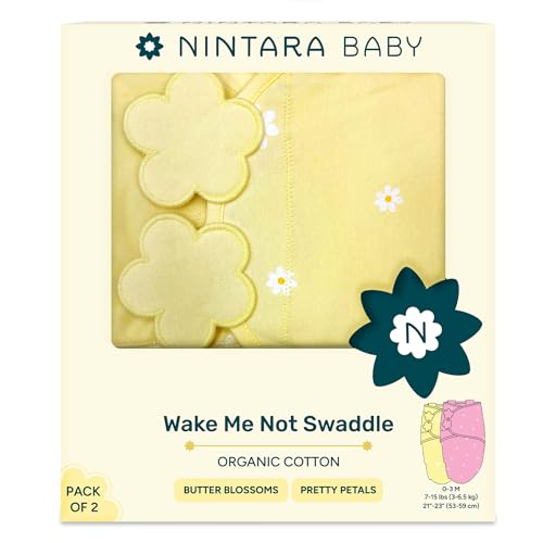 Image of NINTARABABY Swaddle Wrap for Newborns - Organic Cotton, 21 inch x 10 inch | Wake Me Not Swaddle with Baby-Safe Velcro, Ultra-Soft & Snug Sleep Sack, Breathable Swaddling Blanket, Gifts for 0-3 Months