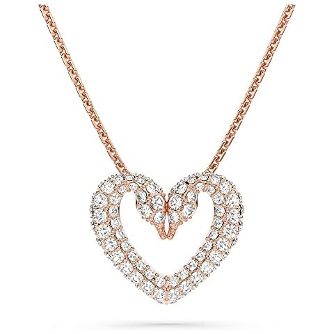 Swarovski Heart Pendant Necklace with White Crystals Cover