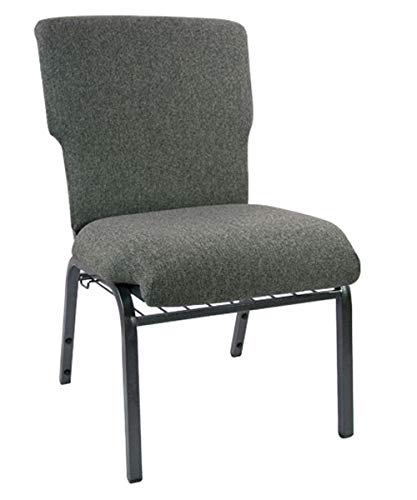 Flash Furniture Advantage Charcoal Gray Church Chair - 21 in. Wide