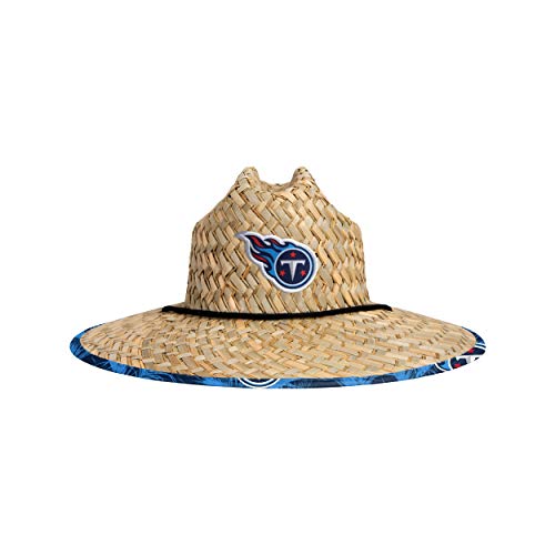 Image of NFL Team Logo Americana Floral Lifeguard Beach Straw Sun Hat