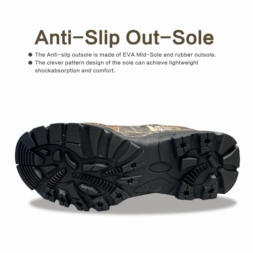 8 Fans Hunting Boots for Men,800g thinsulate Insulated Boots with Memory Foam Insole for Turkey Hunting Hiking4