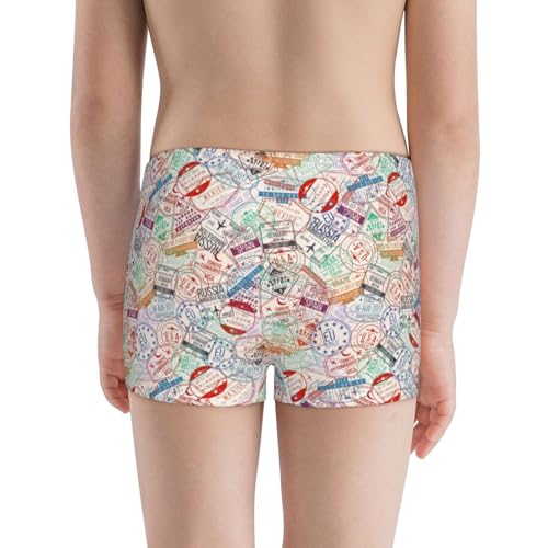 Boys' Cotton Boxer Brief Soft Underwear-Passport Stamp3
